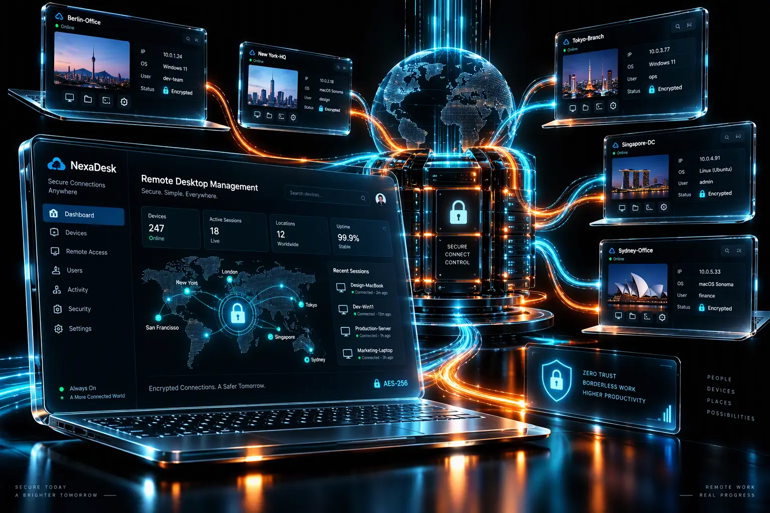 RustDesk 1.5.0 open source remote desktop interface